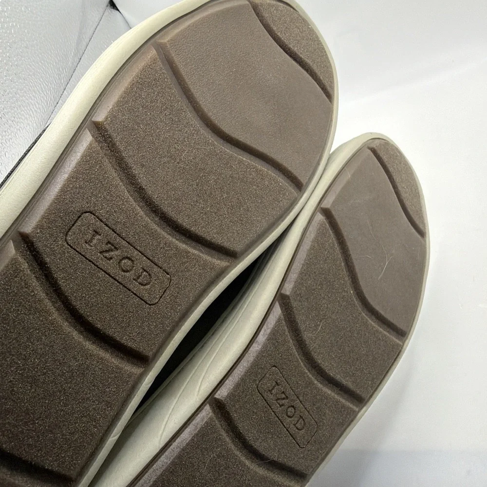 Izod Mens Seapoint Gray Sneaker Slip On Boat Beach Shoe Memory Foam. New Size-12